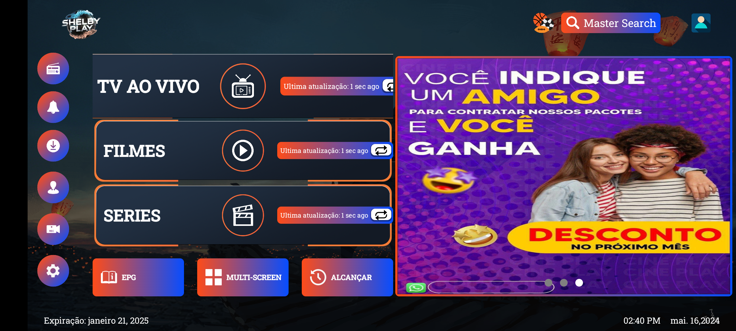 SMARTERS (V.4) ADS + PAINEL DE ATUALIZAÇÃO DE LOGO E DNS $59,90